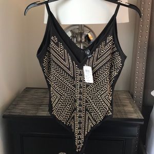 ♦️Windsor- Beaded tank bodysuit- Never worm
